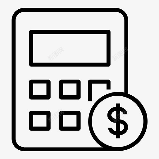 预算计算器财务图标svg_新图网 https://ixintu.com 图标 计划 计算器 财务 预算