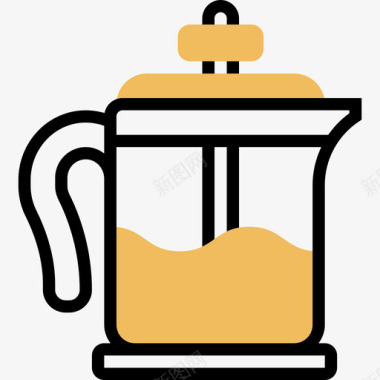 法国出版社咖啡59黄影图标图标