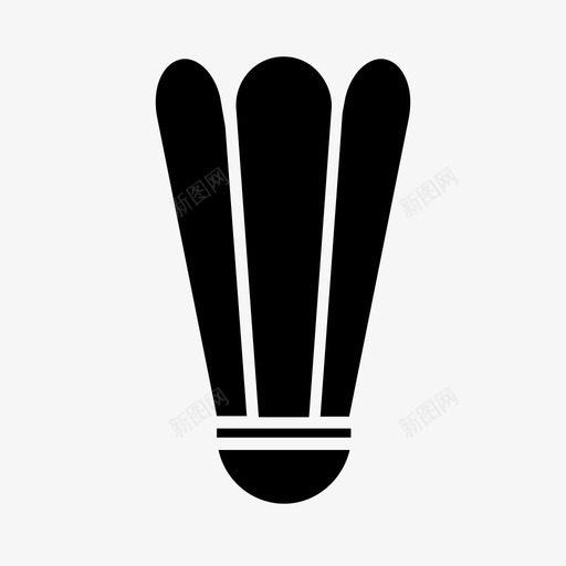 羽毛球球羽毛图标svg_新图网 https://ixintu.com 奥林匹克运动 球 羽毛 羽毛球 运动 黑色运动