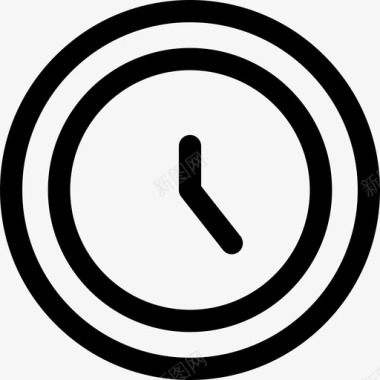 时钟用户体验5线性图标图标