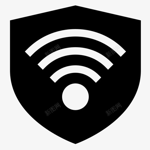 安全连接锁wifi图标svg_新图网 https://ixintu.com wifi 安全连接 锁