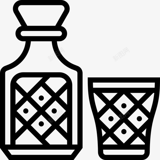 瓶复古装饰23线性图标svg_新图网 https://ixintu.com 复古 线性 装饰