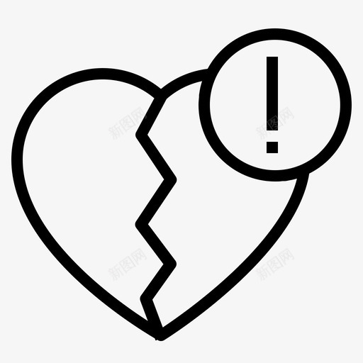 疼痛点破碎心脏图标svg_新图网 https://ixintu.com ux研讨会 心脏 报告 疼痛点 破碎 问题
