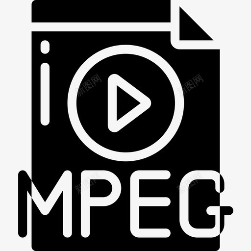 Mpeg视频制作9填充图标svg_新图网 https://ixintu.com Mpeg 填充 视频制作9