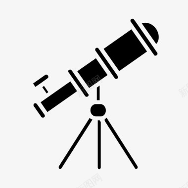 望远镜探险天文图标图标