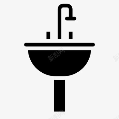洗脸盆浴缸浴室图标图标