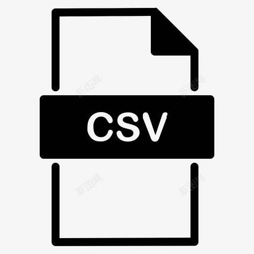 csv文档扩展名图标svg_新图网 https://ixintu.com csv 扩展名 文件 文档 类型