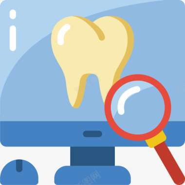 牙医牙科6扁平图标图标