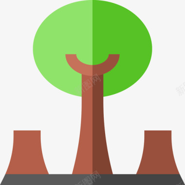 森林砍伐污染2平坦图标图标