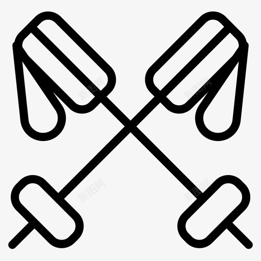 滑雪杖第6季直线型图标svg_新图网 https://ixintu.com 滑雪 直线 线型 雪杖