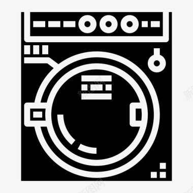 洗衣机家电电子图标图标