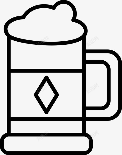 啤酒啤酒杯杯子图标svg_新图网 https://ixintu.com 啤酒 啤酒杯 杯子