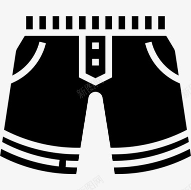 短裤衣服97字形图标图标