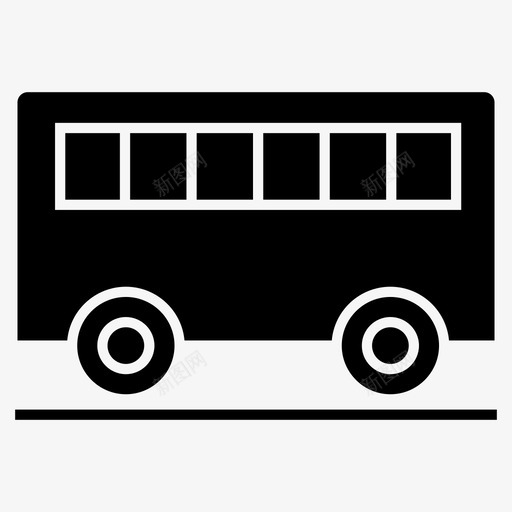公共汽车微型巴士车辆图标svg_新图网 https://ixintu.com 公共汽车 城市 巴士 微型 车辆 黑暗