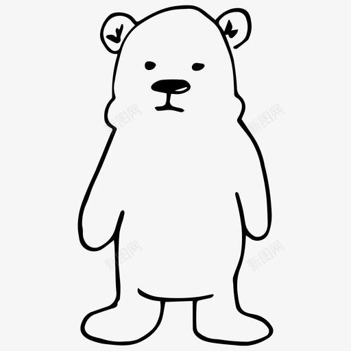 熊动物卡通图标svg_新图网 https://ixintu.com 动物 卡通 涂鸦