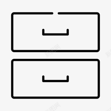 文件柜容器抽屉图标图标