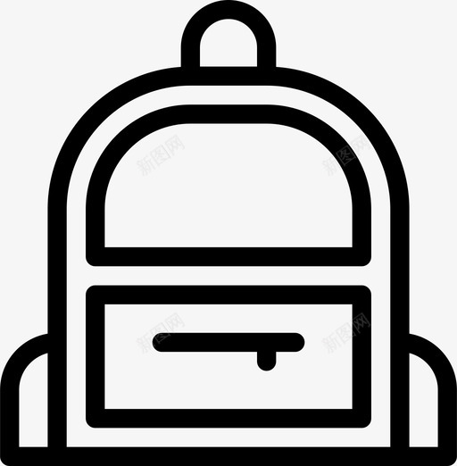 背包书包学习图标svg_新图网 https://ixintu.com 上学 书包 学习 背包