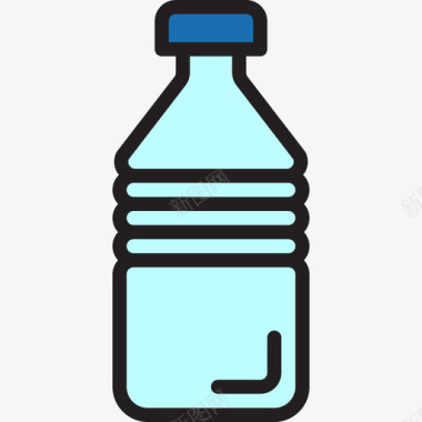 塑料瓶生态155线性颜色图标图标