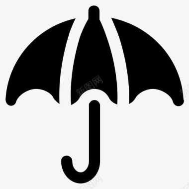 伞雨保护商业符号图标图标