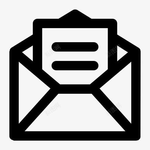 打开邮件业务信件图标svg_新图网 https://ixintu.com 业务 便笺 信件 工作 打开 邮件