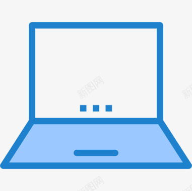 笔记本电脑通讯互联网5蓝色图标图标