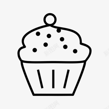 蛋糕杯子蛋糕甜点图标图标