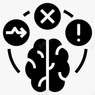 脑功能异常符号混乱图标图标