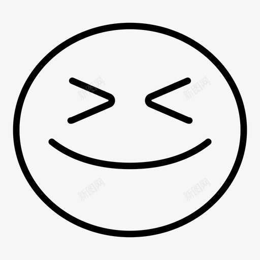微笑表情情感图标svg_新图网 https://ixintu.com 微笑 快乐 情感 脸 表情