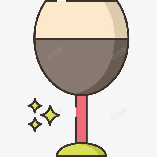 葡萄酒食品饮料6线性颜色图标svg_新图网 https://ixintu.com 线性 葡萄酒 颜色 食品饮料