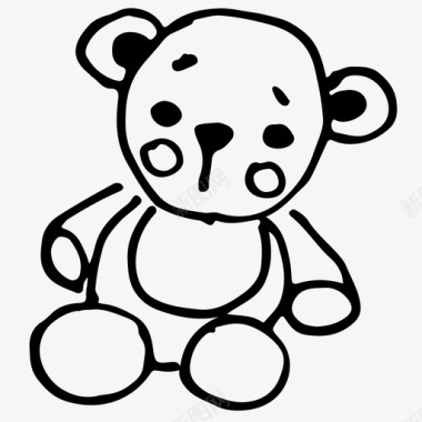 泰迪熊婴儿婴儿玩具图标图标