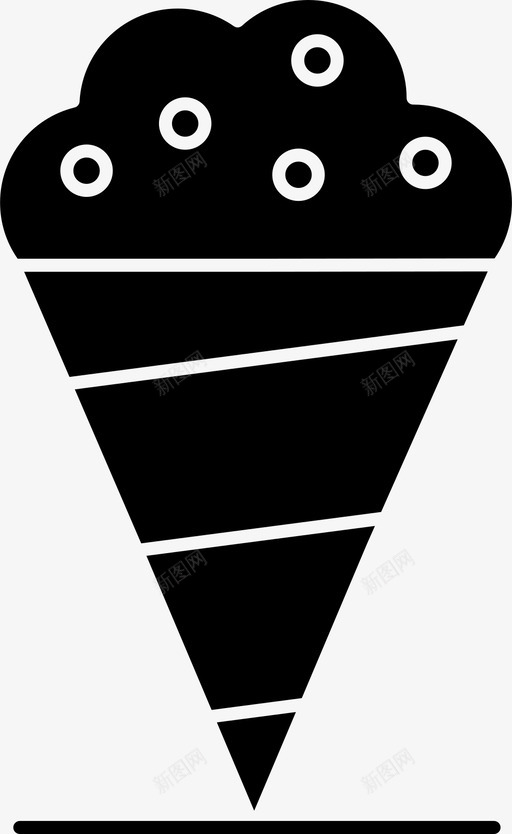 冰淇淋圆锥体冰淇淋锥冰淇淋图标svg_新图网 https://ixintu.com 冰淇淋 圆锥体