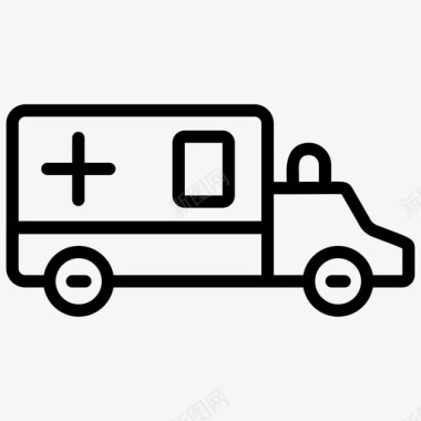 救护车急救车医院货物图标图标