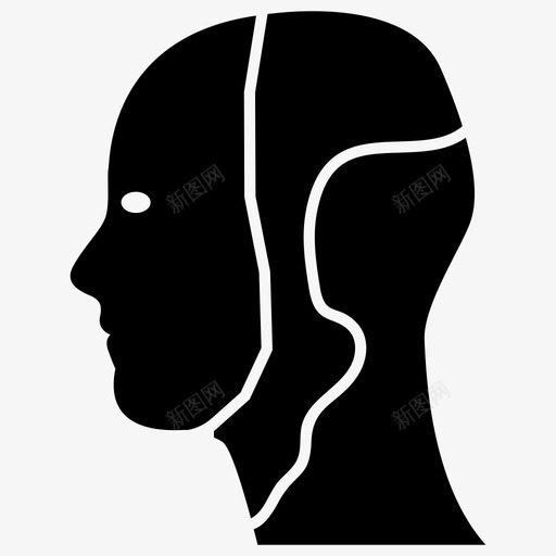 机器人脸人工智能仿人图标svg_新图网 https://ixintu.com 人工智能 仿人 技术援助 机器人脸 矫形假肢医疗植入人工身体部分 计算机智能
