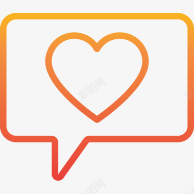 爱情短信社交网络22梯度图标图标