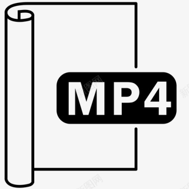 mpeg4格式文件图标图标