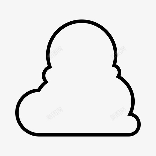 云气泡服务器图标svg_新图网 https://ixintu.com 云线 天气 天空 服务器 气泡