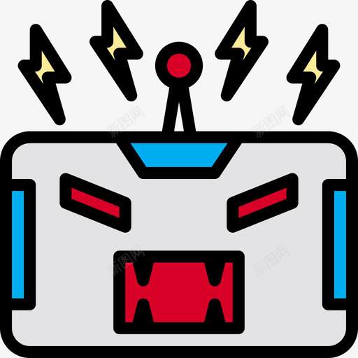 机器人android3线性颜色图标svg_新图网 https://ixintu.com android 机器人 线性 颜色