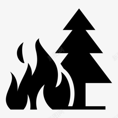 野火燃烧火焰图标图标