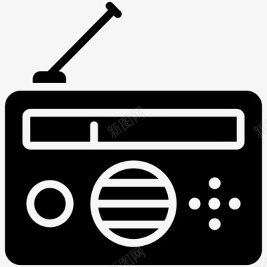 收音机输出设备收音机广播图标图标