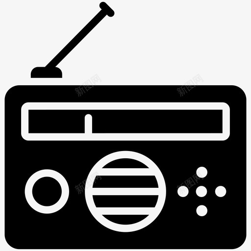 收音机输出设备收音机广播图标svg_新图网 https://ixintu.com 图标 字形 广播 收音机 用户界面 电台 老式 设备 输出 通信