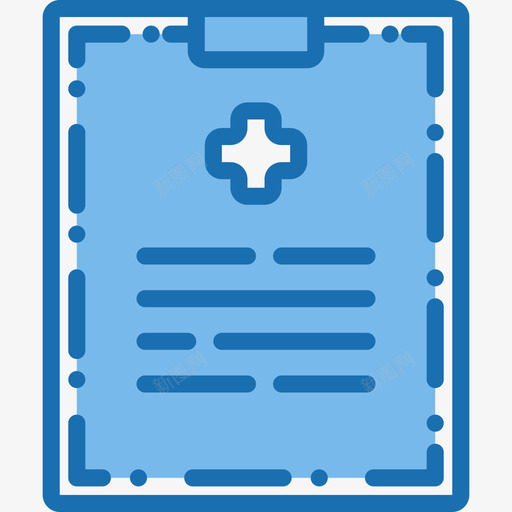 剪贴板医疗和医院3蓝色图标svg_新图网 https://ixintu.com 剪贴板 医疗和医院3 蓝色