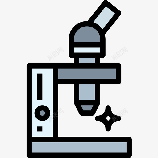 显微镜医院50线颜色图标svg_新图网 https://ixintu.com 医院 显微镜 颜色