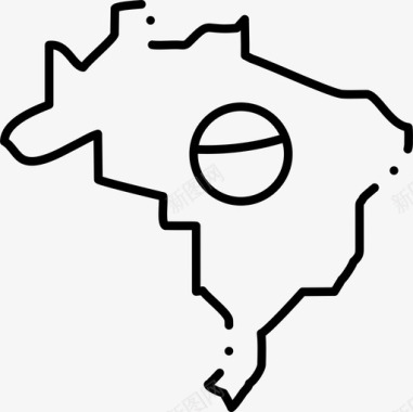 巴西地图世界图标图标
