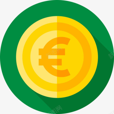 欧元爱尔兰5欧元持平图标图标