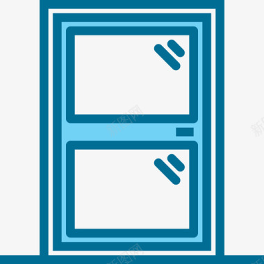 门家具和家居装饰4蓝色图标图标