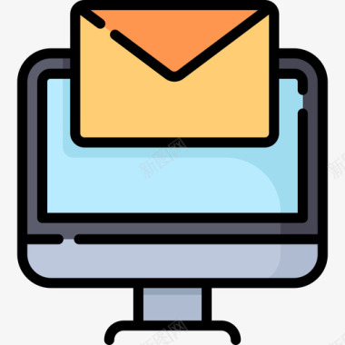 电子邮件互联网技术9线性颜色图标图标