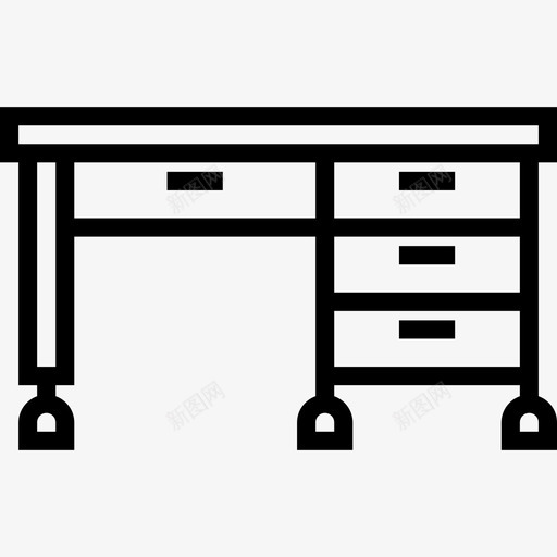 办公桌办公室供应商直线型图标svg_新图网 https://ixintu.com 供应商 办公室 办公桌 直线 线型