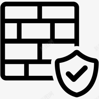 防火墙保护安全网络安全图标图标