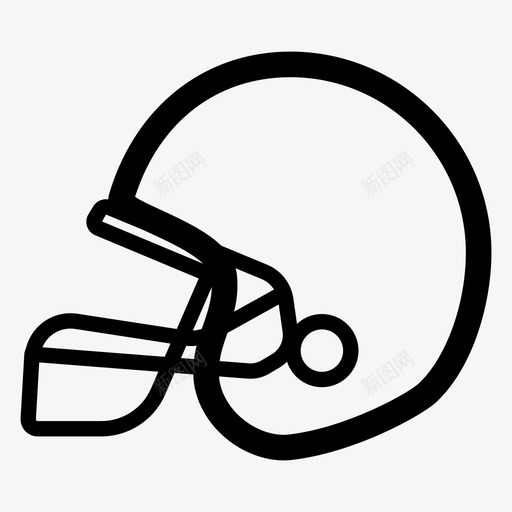足球头盔美式足球体育图标svg_新图网 https://ixintu.com 体育 体育器材 美式足球 足球头盔