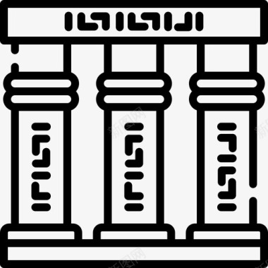 坦普尔埃及24直线型图标图标